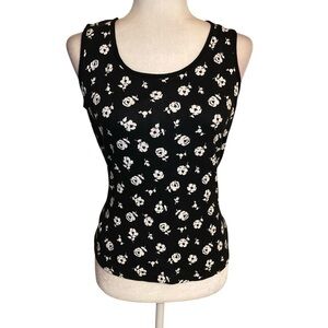 White Stag Black and White Fitted Tank Top